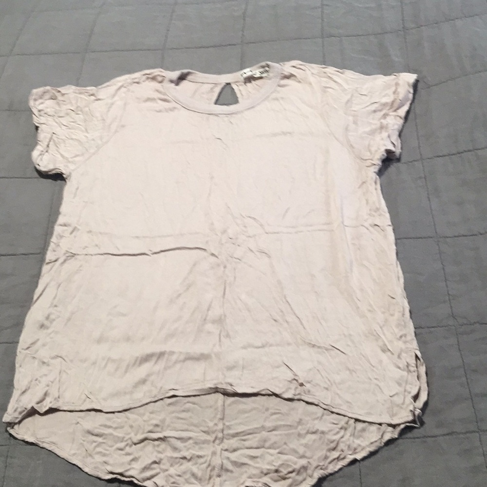 New Michael Stars Anthropologie Blush keyhole Top